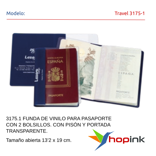 Travel 3175-1 Tus viajes más seguros con nuestras fundas para pasaporte personalizadas